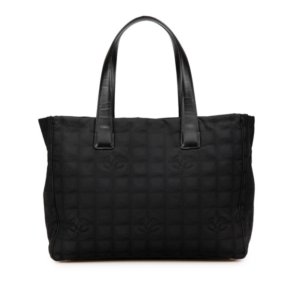 CHANEL Black Leather Logo Shoulder Bag - Picture 1 of 12
